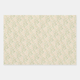 赤ちゃんの息の花ボホシックバプテスマ結婚ーズ ラッピングペーパーシート