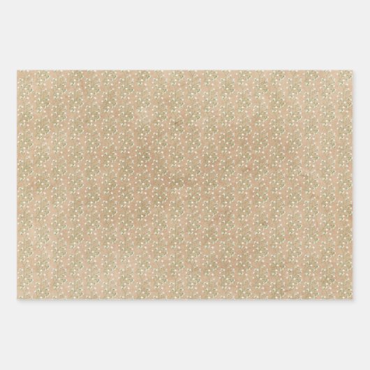 赤ちゃんの息の花ボホシックバプテスマ結婚ーズ ラッピングペーパーシート (正面2)