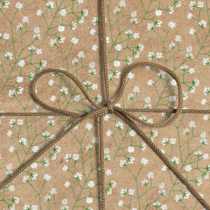 赤ちゃんの息の花ボホシックバプテスマ結婚ーズ ラッピングペーパー