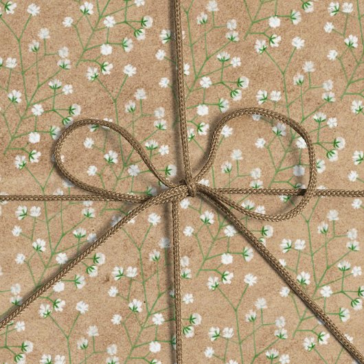 赤ちゃんの息の花ボホシックバプテスマ結婚ーズ ラッピングペーパー