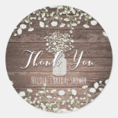 赤ちゃんの息の花素朴木ありがとう ラウンドシール (正面)