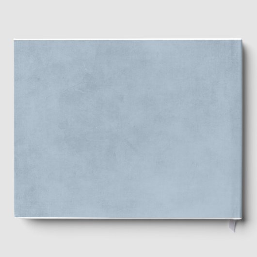 赤ちゃんの息は白く埃っぽいブルー結婚ズ ゲストブック (裏面)