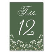 赤ちゃんの息をセージ・グリーン テーブルナンバー (裏面)