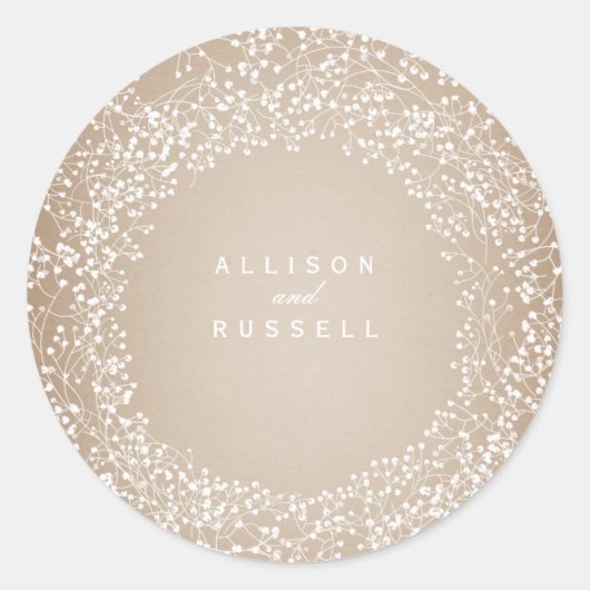 赤ちゃんの息インスパイア結婚の ラウンドシール (正面)