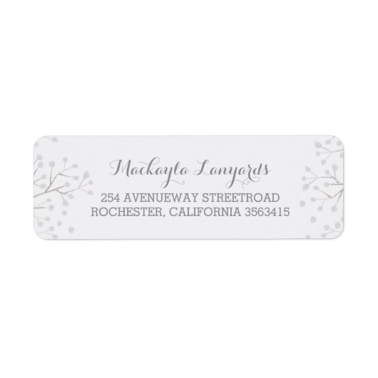 赤ちゃんの息エレガント白結婚の ラベル (正面)