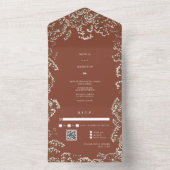 赤ちゃんの息テラコッタRSVPすべて1回の招待 オールインワン招待状 (内側)