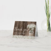 赤ちゃんの息フローラジャー素朴ウッドありがとう サンキューカード (正面)