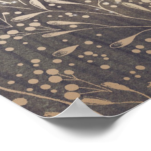 赤ちゃんの息素朴フローラの結婚歓迎サイン ポスター (角)