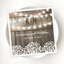 赤ちゃんの息素朴国の結婚式 スタンダードカクテルナプキン