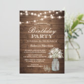 赤ちゃんの息素朴弦ライトバースデーパーティー 招待状 (スタンド正面)