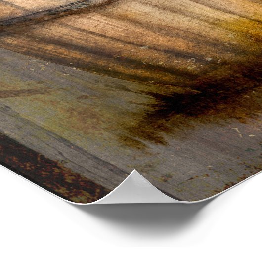 赤ちゃんの息素朴灯結婚の歓迎サイン ポスター (角)