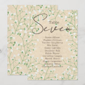 赤ちゃんの息結婚のテーブル番号表7 招待状 (正面/裏面)