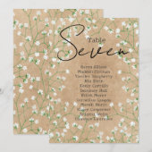赤ちゃんの息結婚のテーブル番号表7 招待状 (正面/裏面)