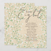 赤ちゃんの息結婚のテーブル番号表8 招待状 (正面/裏面)