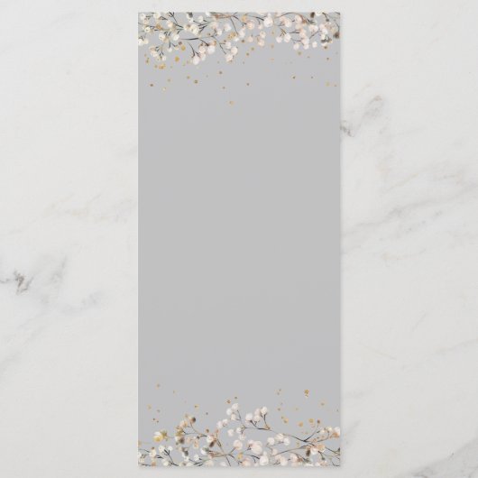 赤ちゃんの息結婚のメニュー メニュー (裏面)