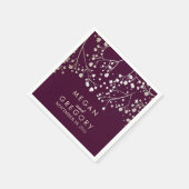 赤ちゃんの息金ゴールドと結婚梅 スタンダードカクテルナプキン (角)