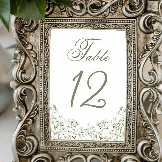 赤ちゃんの息 テーブルナンバー