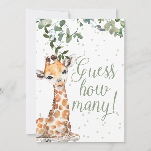 赤ちゃんの数を当ててみて!小さなベビーシャワーポスター 招待状 (正面)