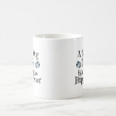 赤ちゃんの昼寝は幸せな時間 おかしなママの名言Tシャツ コーヒーマグカップ (中央)