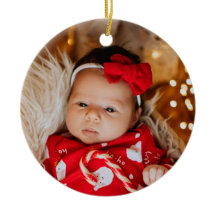 赤ちゃんの最初のクリスマスの思い出の品 フェスティブな写真