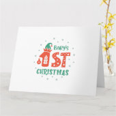 赤ちゃんの最初のクリスマス カード (黄色い花)