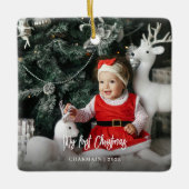 赤ちゃんの最初のクリスマス  セラミックオーナメント (正面)