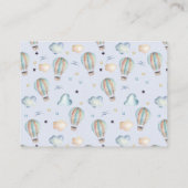 赤ちゃんの本のホットエアバルーンパーティー エンクロージャーカード (裏面)