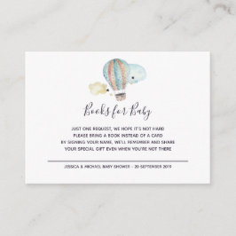 赤ちゃんの本のホットエアバルーンパーティー エンクロージャーカード