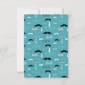 赤ちゃんの本を持っておいでカード、リトルマン、ベビーシャワー 招待状 (裏面)