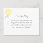 赤ちゃんの本 赤ちゃんのシャワー イエローバルーン エンクロージャーカード (正面)