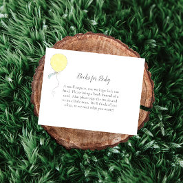 赤ちゃんの本 赤ちゃんのシャワー イエローバルーン エンクロージャーカード