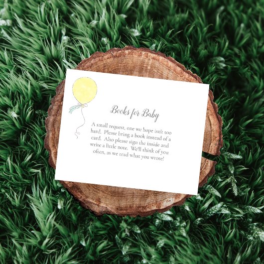 赤ちゃんの本 赤ちゃんのシャワー イエローバルーン エンクロージャーカード