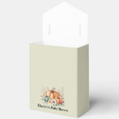 赤ちゃんの歓迎会のためのカスタムパンプキンと花のデザイン フェイバーボックス (見開き)