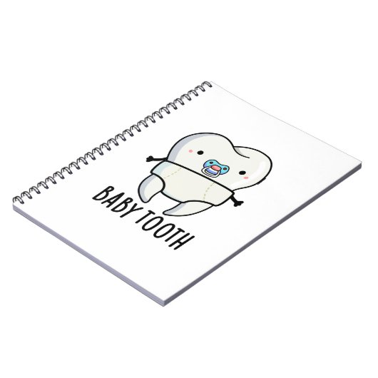赤ちゃんの歯のおもしろい歯のジョーク ノートブック (左側)