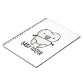 赤ちゃんの歯のユーモアな歯の駒 ノートブック (左側)