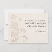 赤ちゃんの洗礼招待状 招待状 (裏面)