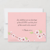 赤ちゃんの洗礼招待状 招待状 (裏面)