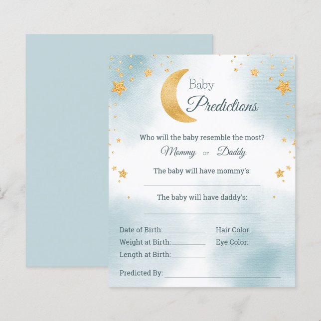 赤ちゃんの特徴予測 おむつ交換ゲーム「月を越えて」Baby Shower (正面/裏面)