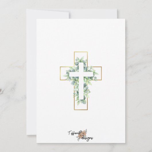 赤ちゃんの献堂式招待状 招待状 (裏面)