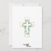 赤ちゃんの献奉式招待状 招待状 (裏面)