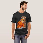 赤ちゃんの猿殴る顔文字 Tシャツ (正面フル)