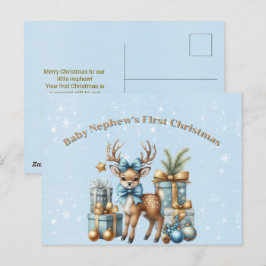 赤ちゃんの甥の初めてのクリスマスポストカード シーズンポストカード