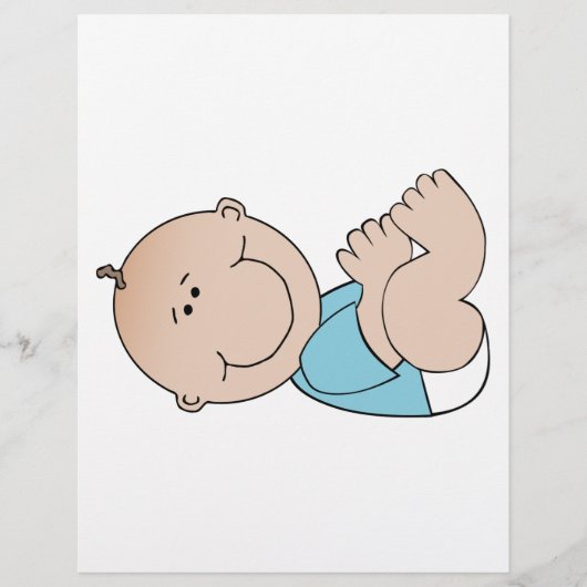 赤ちゃんの男の子が寝ている チラシ (正面)