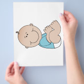 赤ちゃんの男の子が寝ている チラシ (手)