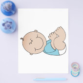 赤ちゃんの男の子が寝ている チラシ (シングル)