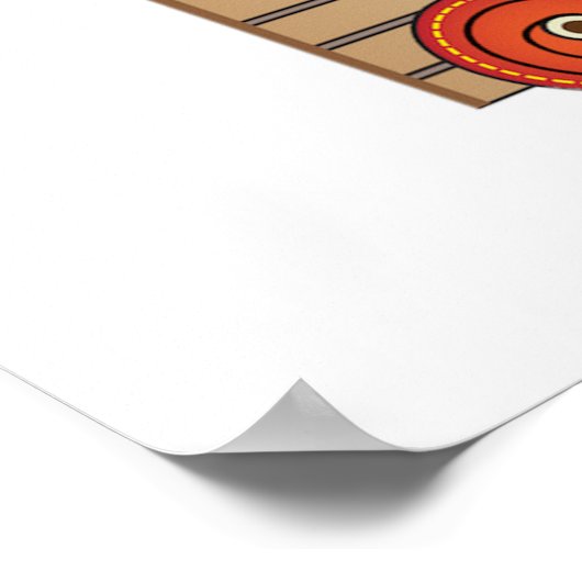 赤ちゃんの男の子と保育園の列車 キリンとワゴン ポスター (角)