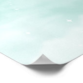 赤ちゃんの男の子のテディベアが毛布に包まれている ポスター (角)