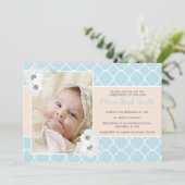赤ちゃんの男の子の洗礼/命名式招待状 招待状 (スタンド正面)