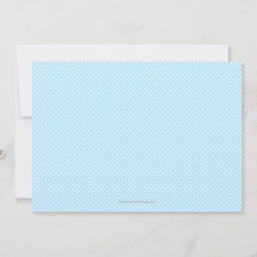 赤ちゃんの男の子の誕生お知らせカード (裏面)