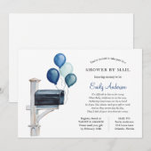 赤ちゃんの男の子の遠距離シャワー（郵送） 招待状 (正面/裏面)
